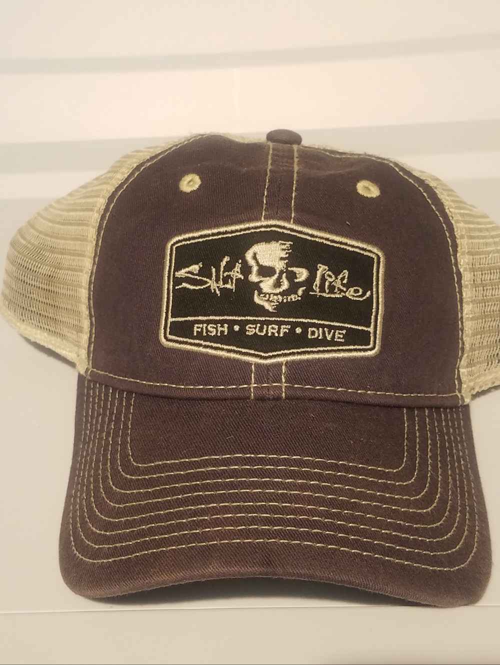 Men Salt Life Mesh Cap Blue Gray